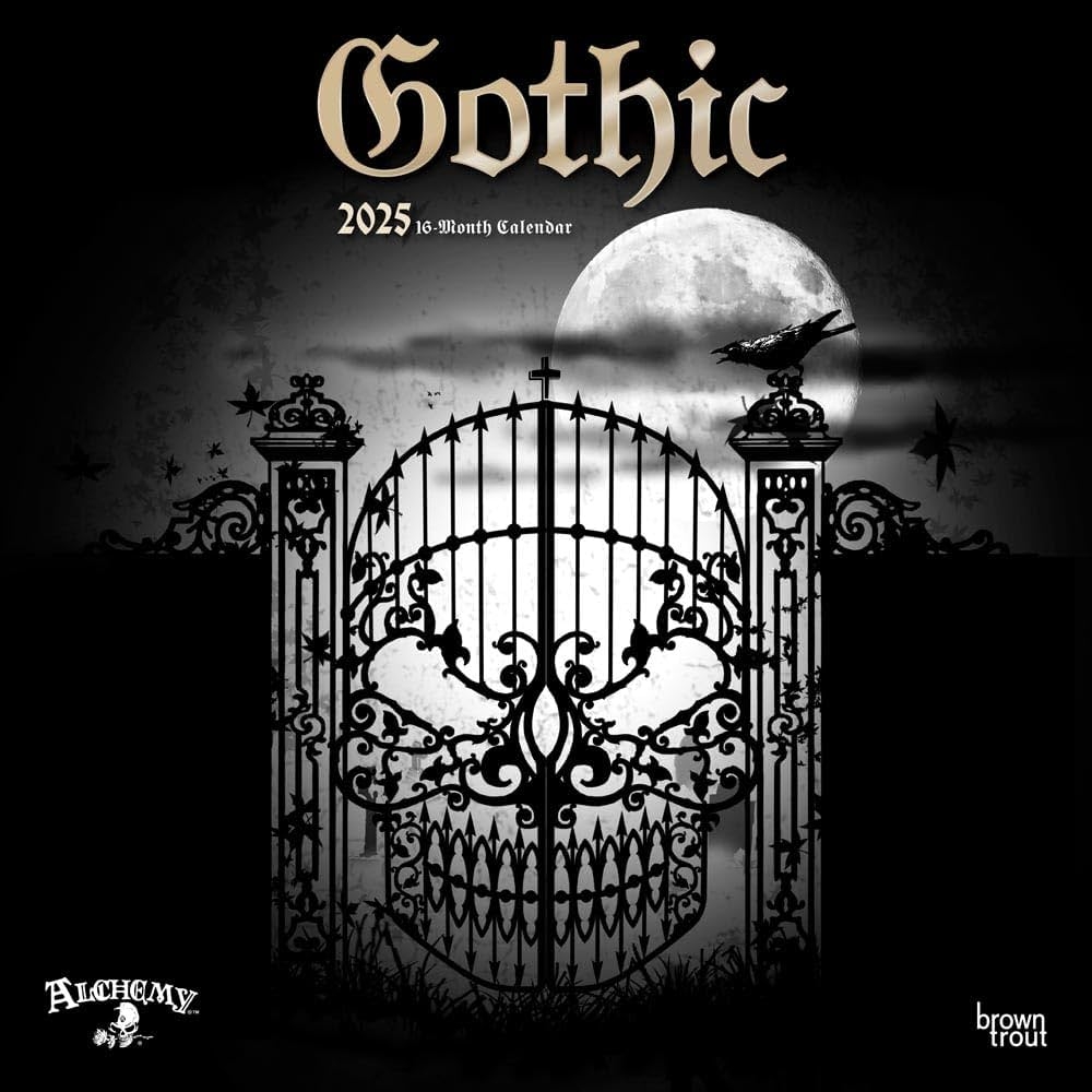 Alchemy Gothic OFFICIAL 2025 12 X 24 Inch Monthly Square Wall Calendar Plastic Free BrownTrout Manchester Artists Anti Jewellery Design BrownTrout BrownTrout Publishers Inc Alchemy 9781975483104 Amazon Books