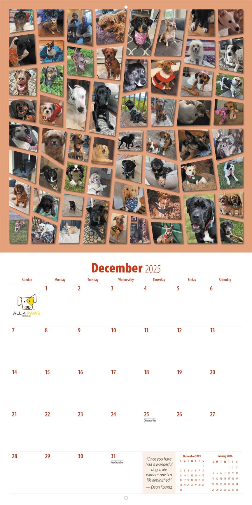 Calendar 2025 November December Printable