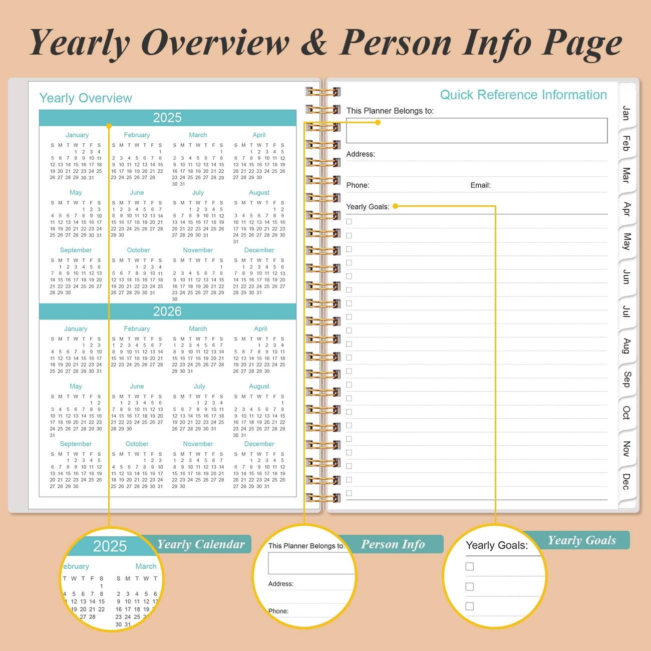 2025-2026 Calendar Two-Page Layout Printable Free