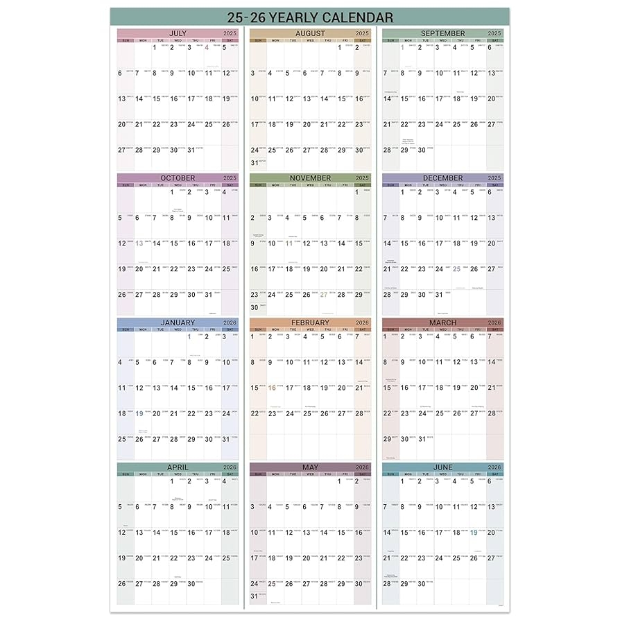 2025 June Calendar Printable 2026 July Calendar Printable