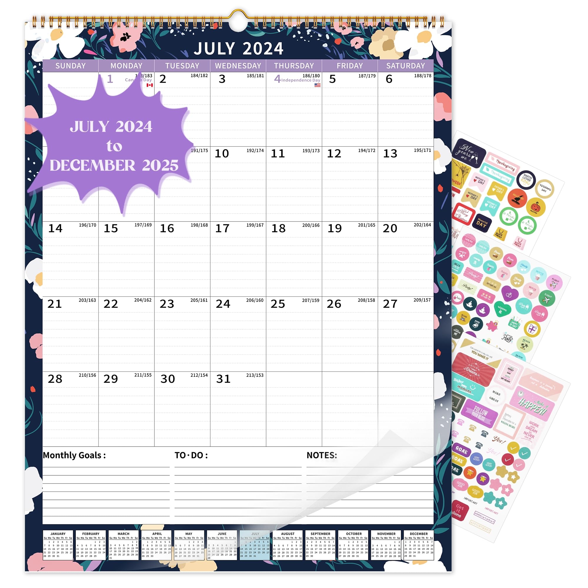 Amazon 2025 Calendar Wall Calendar 2024 2025 17 x22 With Lines 18 Month Desk Calendar From Jul 2024 To Dec 2025 Vertical Large Monthly Family Calendar 2025 For Wall Calendario 2025 Office Products