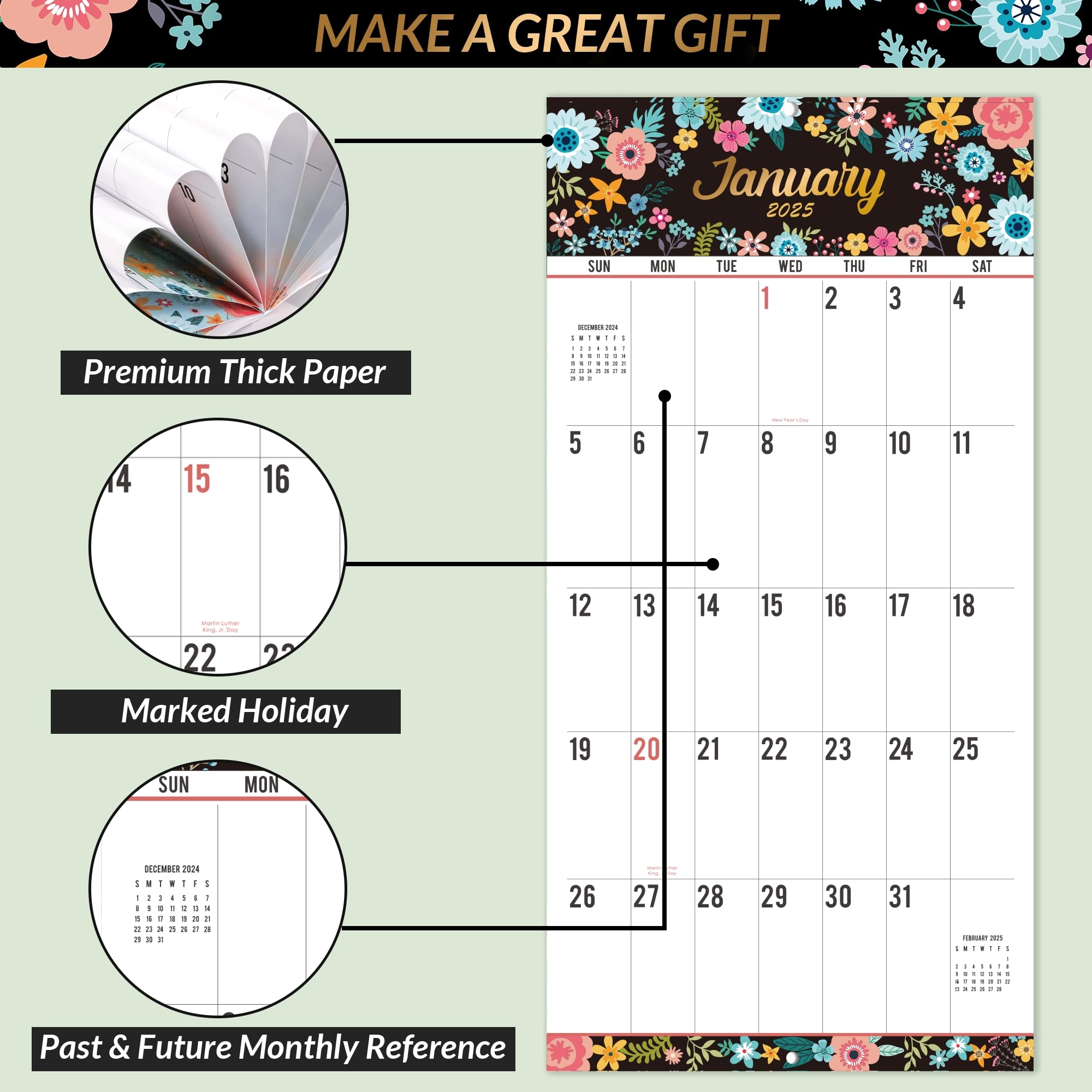 Amazon 2025 Wall Calendar 12 Month 2025 Monthly Calendar Jan 2025 Dec 2025 Large Print Big Grid Wall Calendar 12 X 24 Open Office Products