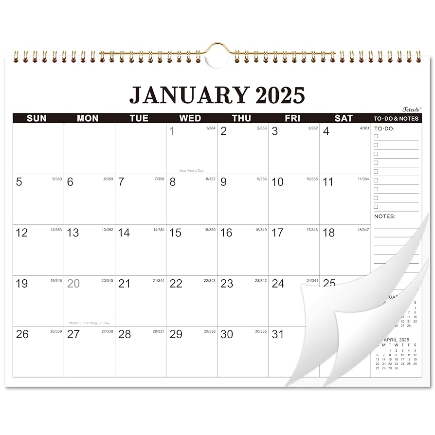 Amazon 2025 Wall Calendar Wall Calendar 2025 JAN 2025 DEC 2025 12 Months Hanging Calendar 2025 15 x 11 5 2025 Calendar Wall With To Do Notes Daily Blocks Office Products