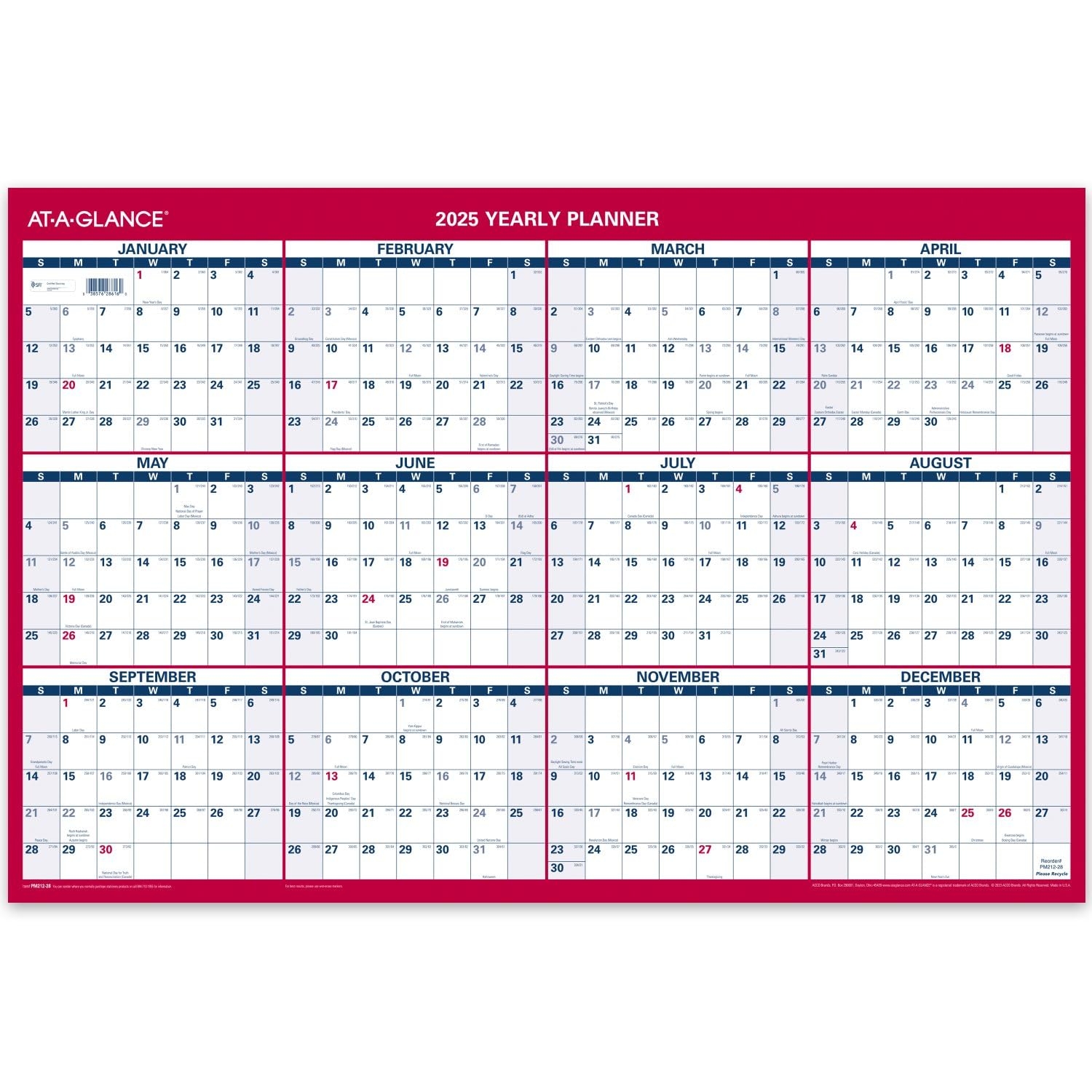 Amazon AT A GLANCE 2025 Wall Calendar Monthly 24 X 36 Extra Large Paper Reversible Vertical Horizontal PM2122825 Amazon AT A GLANCE 2025 Wall Calendar Monthly 24 X 36 Extra Large Paper Reversible Vertical Horizontal PM2122825