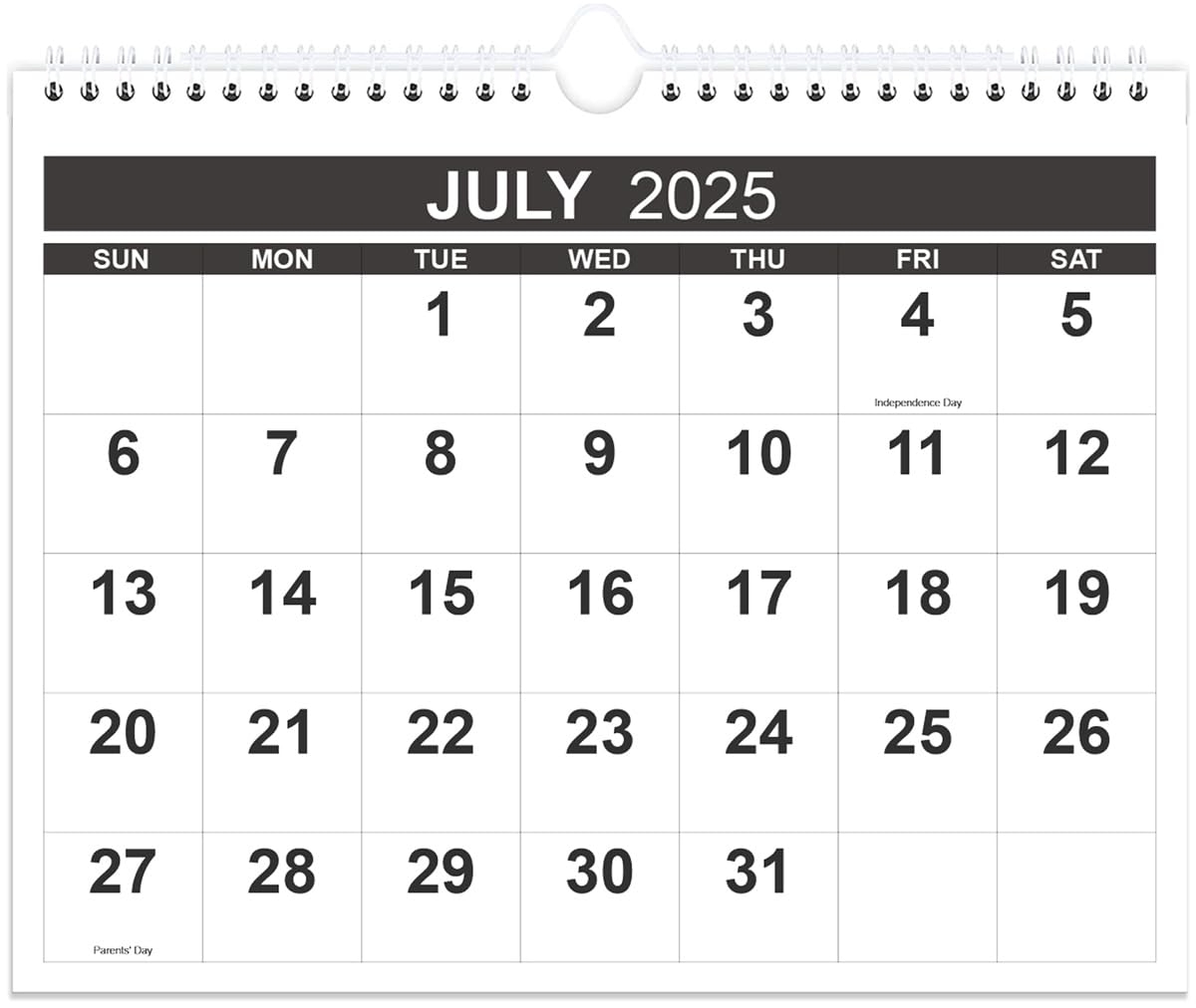 Amazon Calendar 2025 2026 18 Months Wall Calendar From July 2025 To December 2026 2025 2026 Calendar With Thick Paper 8 5 X 11 Black Office Products