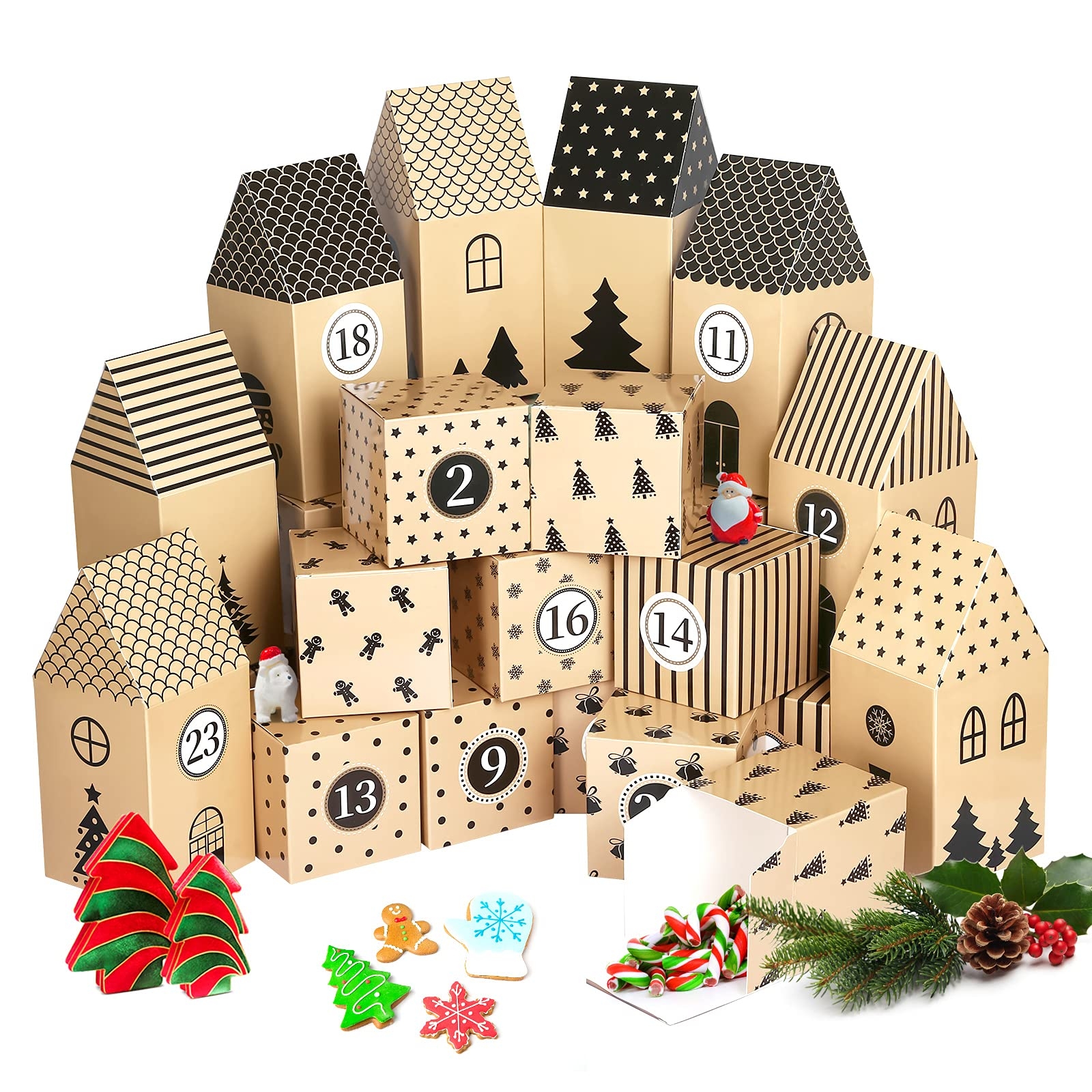 Amazon KESOTE 24 Empty Advent Calendar Boxes To Fill Christmas Advent Calendar 2025 For Adults Countdown To Christmas Gift Box Party Favor Box Home Kitchen