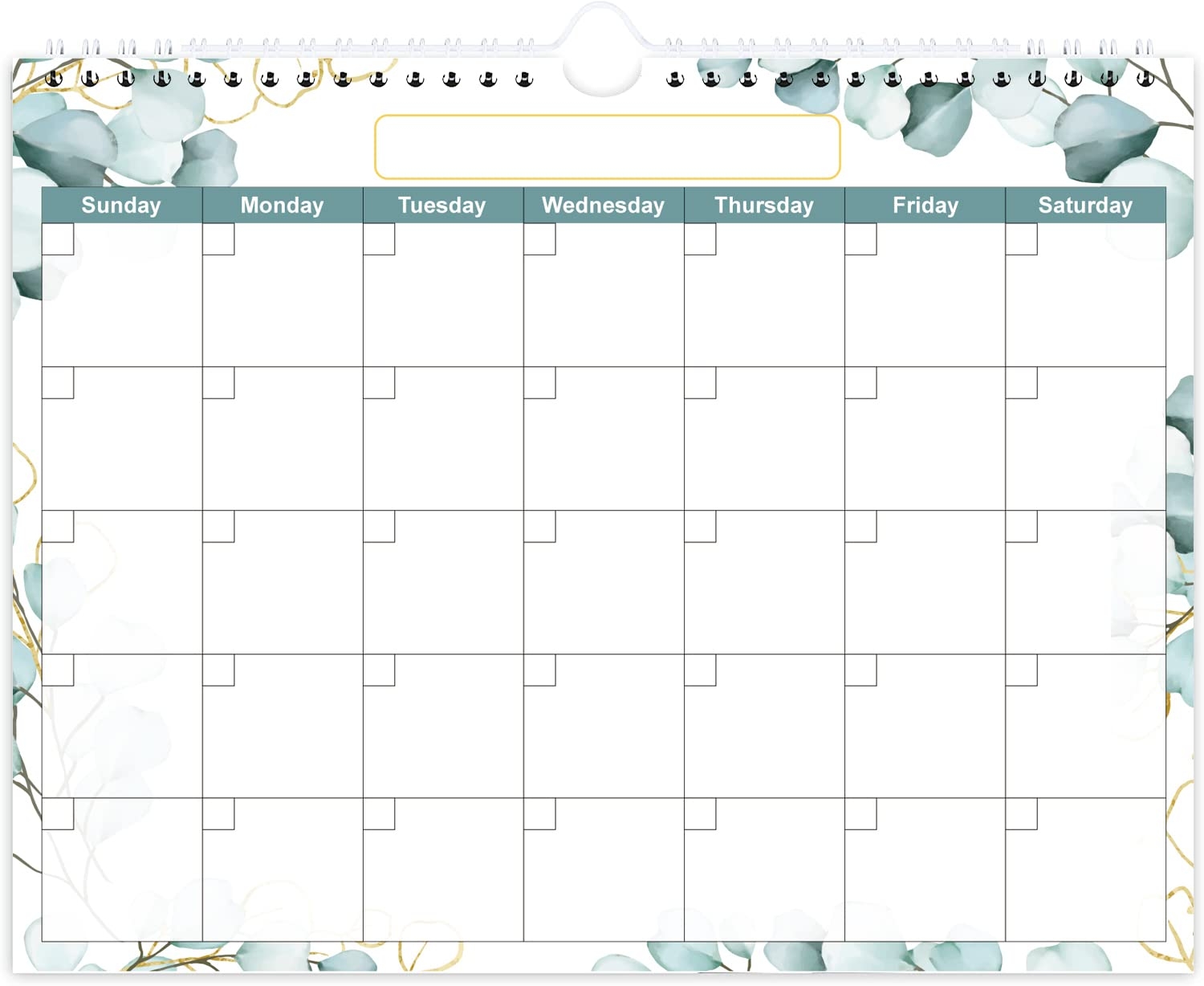 Free Printable Blank 2026 Monthly Calendars