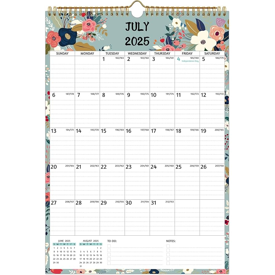 Amazon Wall Calendar 2025 2026 Jul 2025 Dec 2026 Calendar 2025 2026 Wall 18 Monthly Calendar 12 X 17 In 2025 25 Calendar With Large Blocks Thick Paper Holidays To do Notes Great For Organizing Office Products