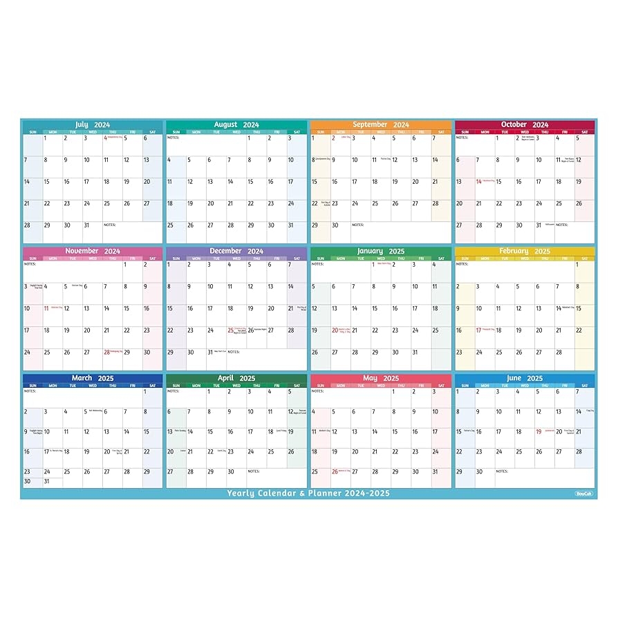 Yearly Printable Calendar 2025