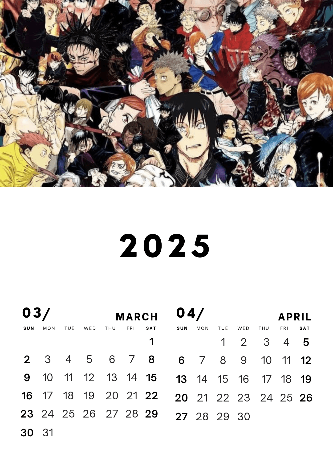 Anime Calendar By Meliodassin015 Raket PH