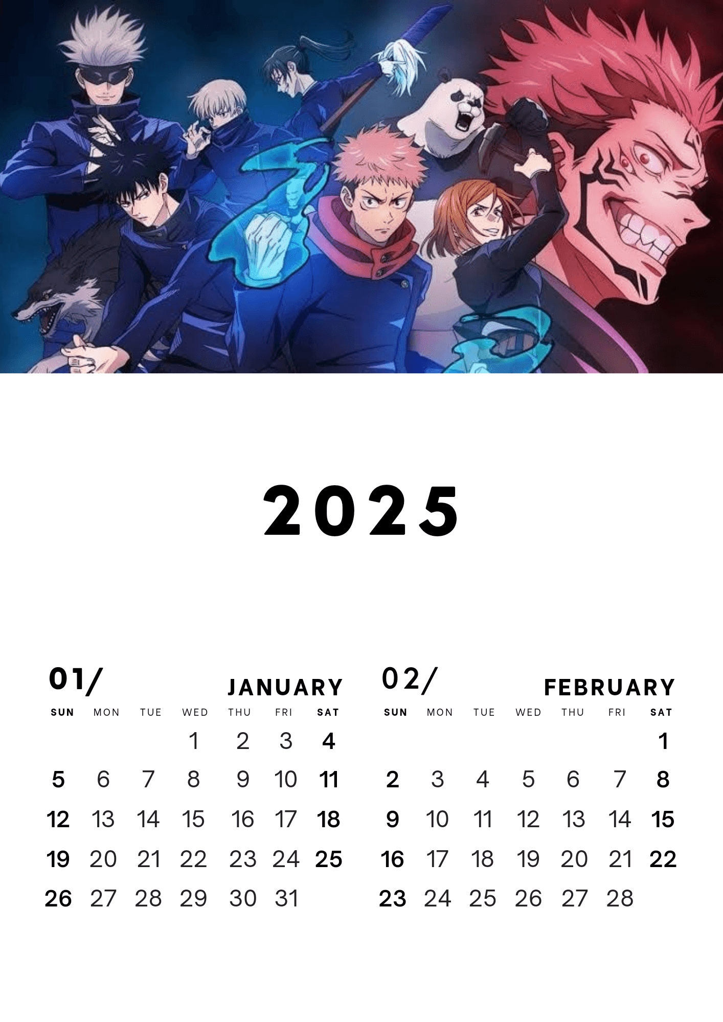 Anime Calendar By Meliodassin015 Raket PH