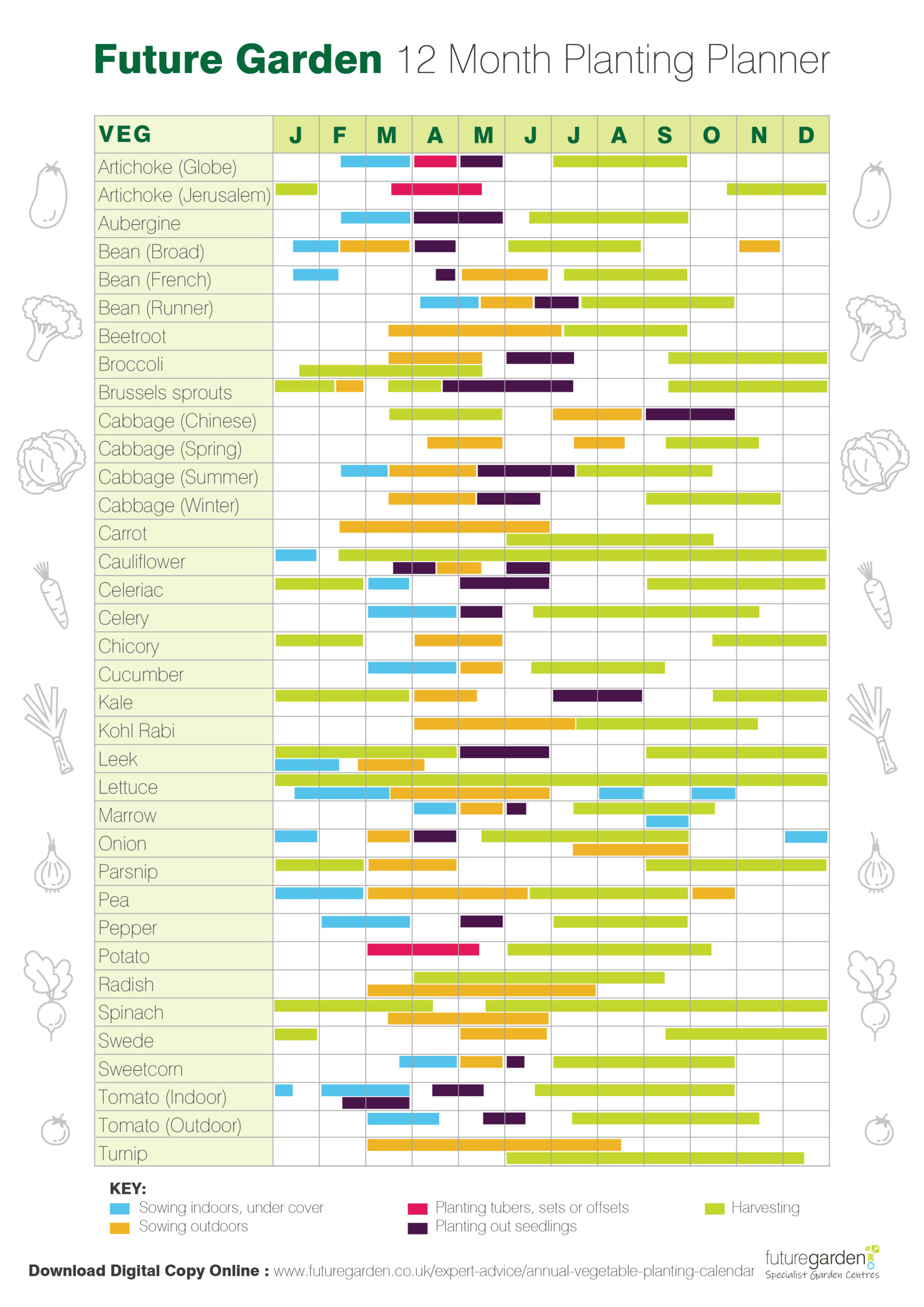 Annual Vegetable Planting Calendar