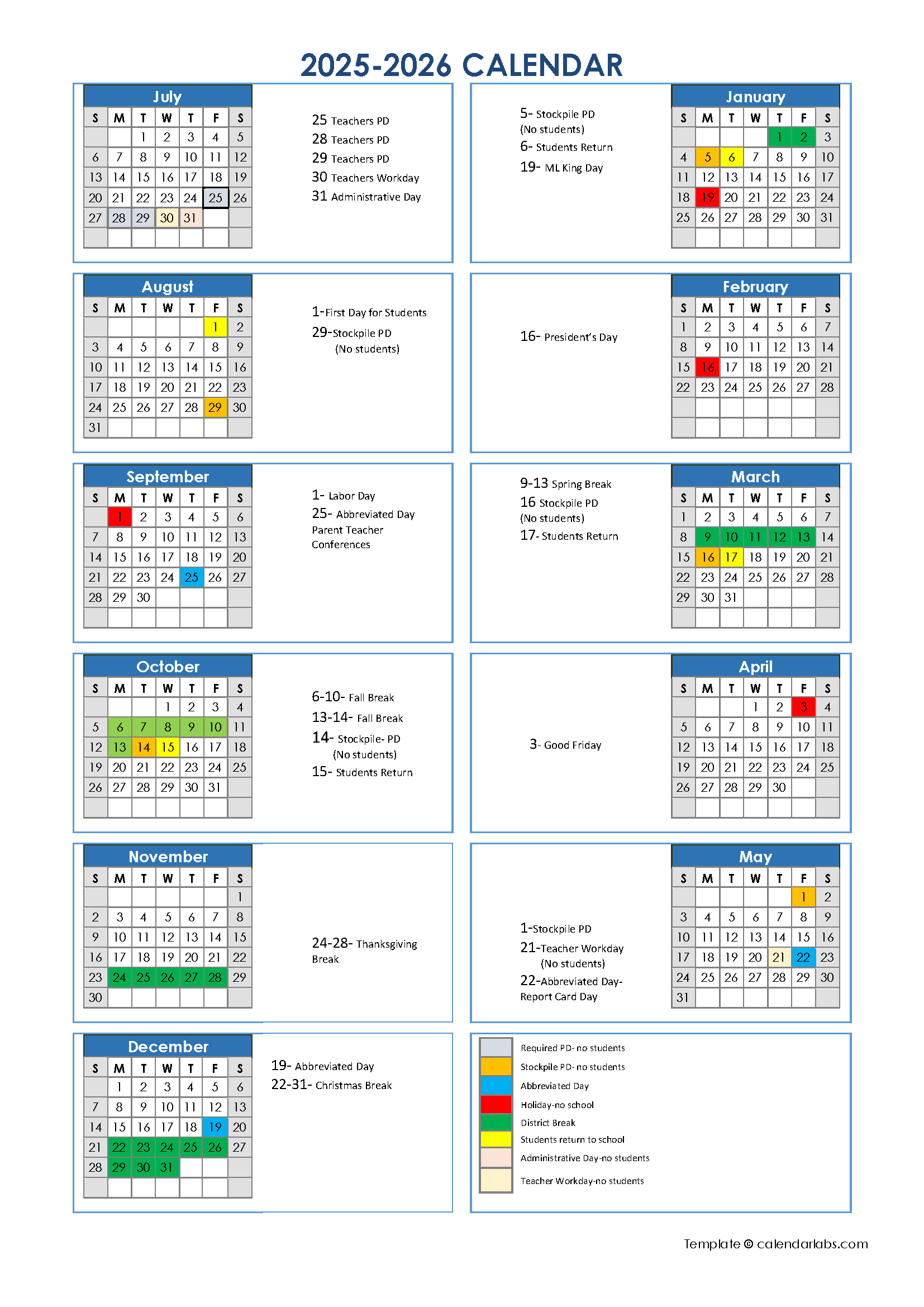 Approved School Calendars For The 2025 26 And 2026 27 School Years Lebanon Special School District
