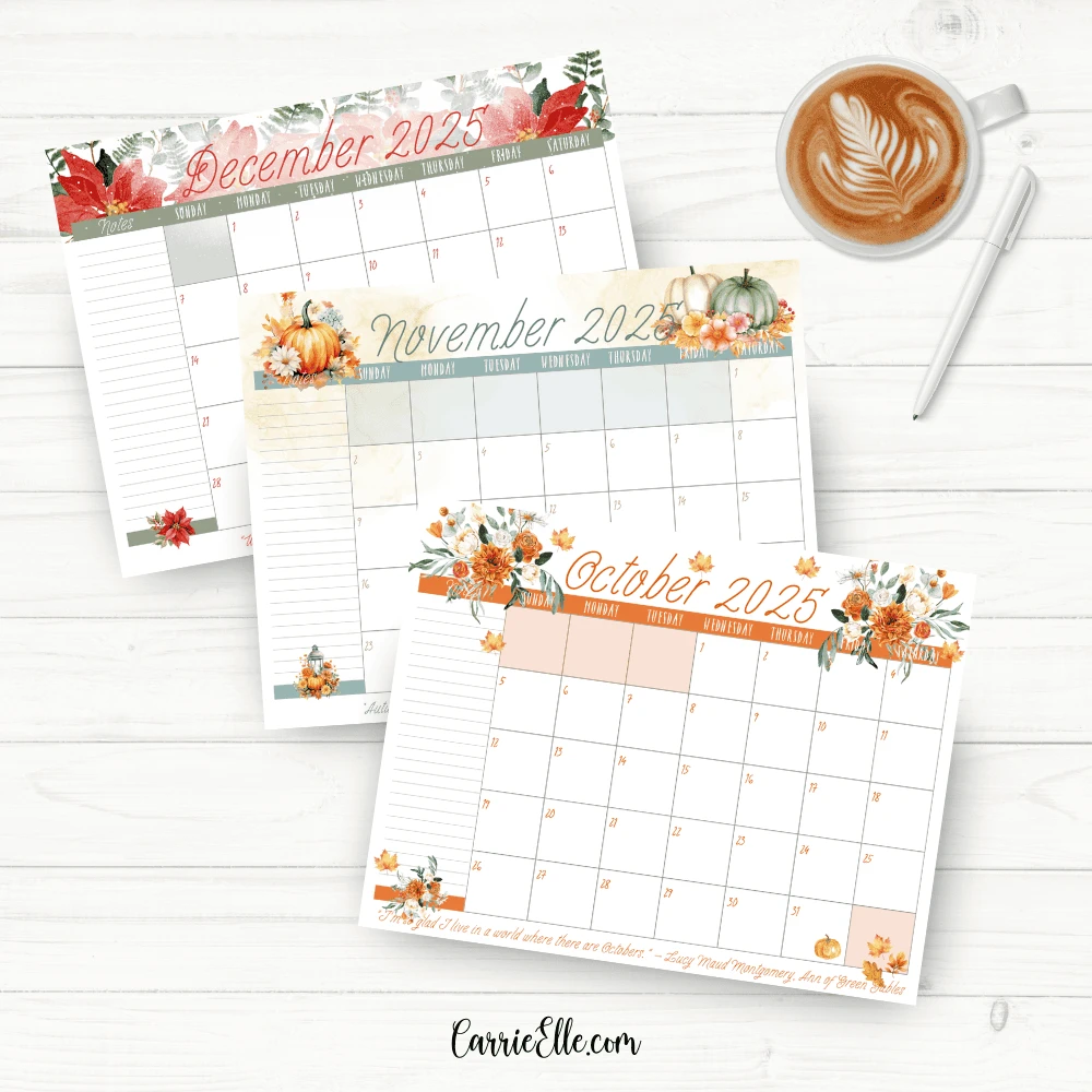 Be Ready To Bloom With Your Free Printable 2025 Floral Calendar Carrie Elle Be Ready To Bloom With Your Free Printable 2025 Floral Calendar Carrie Elle