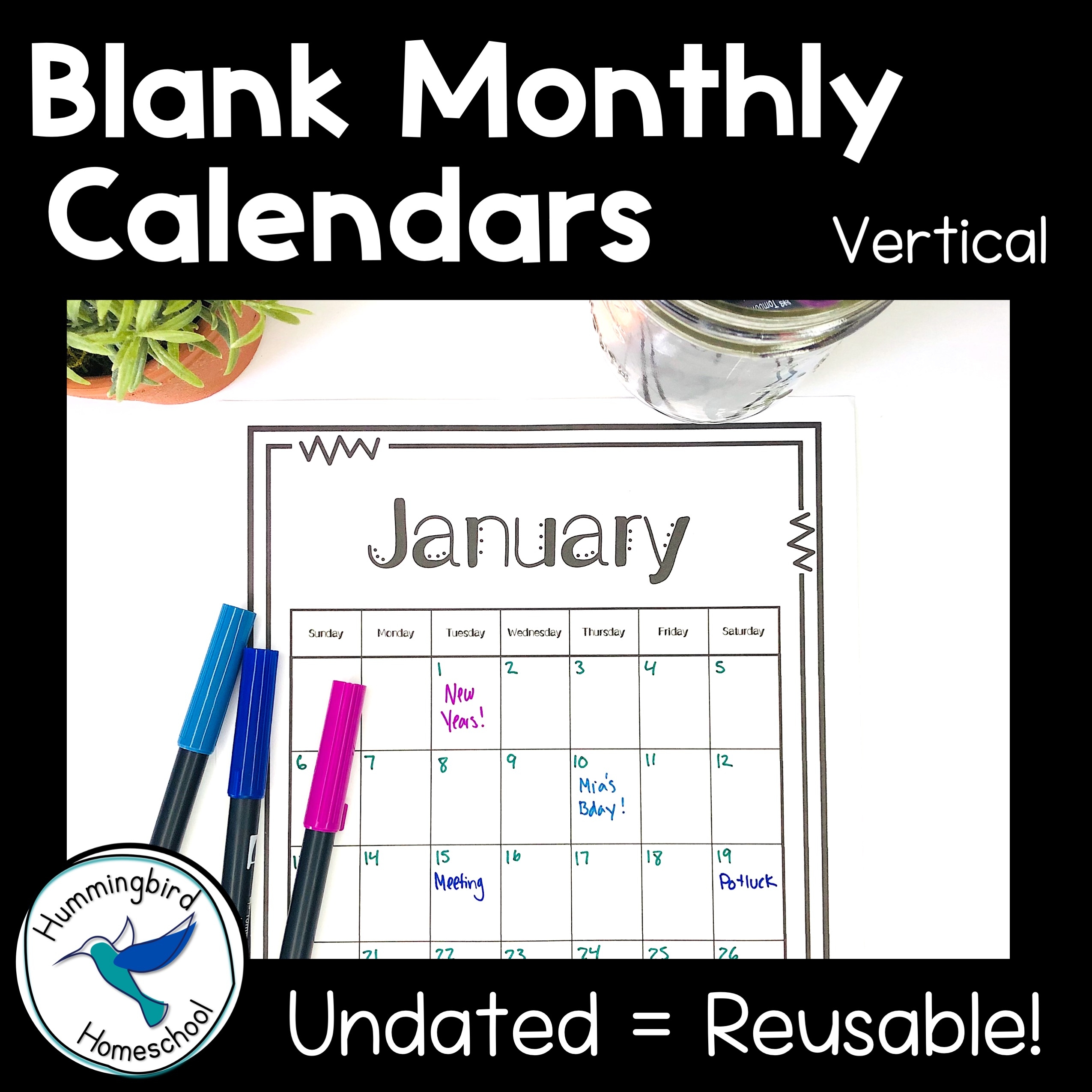 Free Printable Calendar Monthly Blank