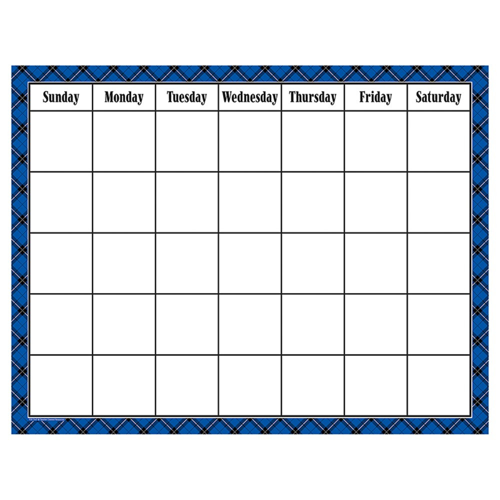 Blank Monthly Calendar Printable Monday Through Friday