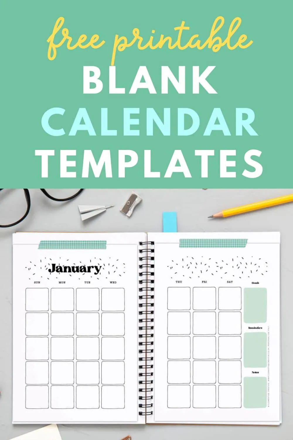 Monthly Calendar Sheets Printable