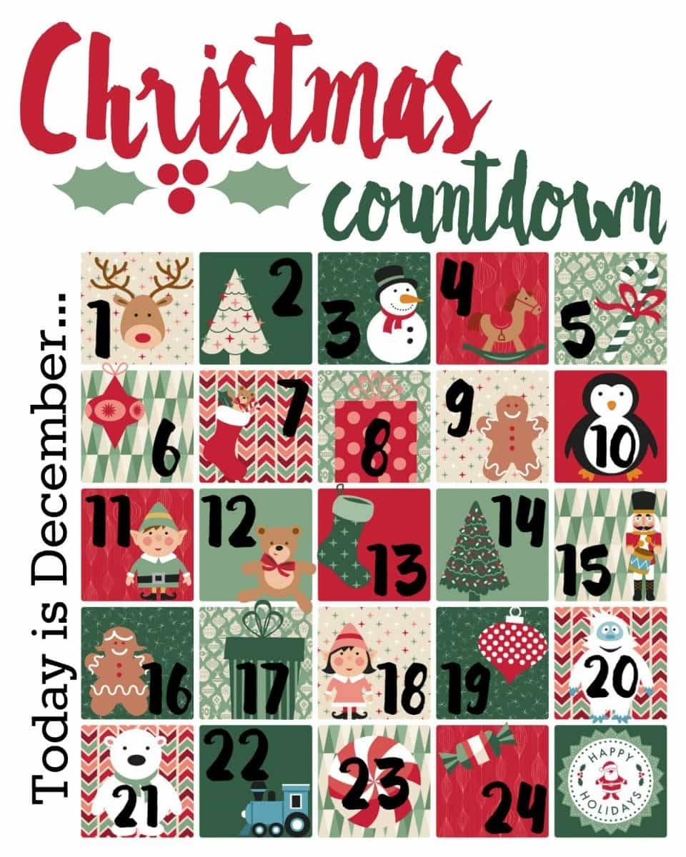 Christmas Countdown Printable A Mom s Take