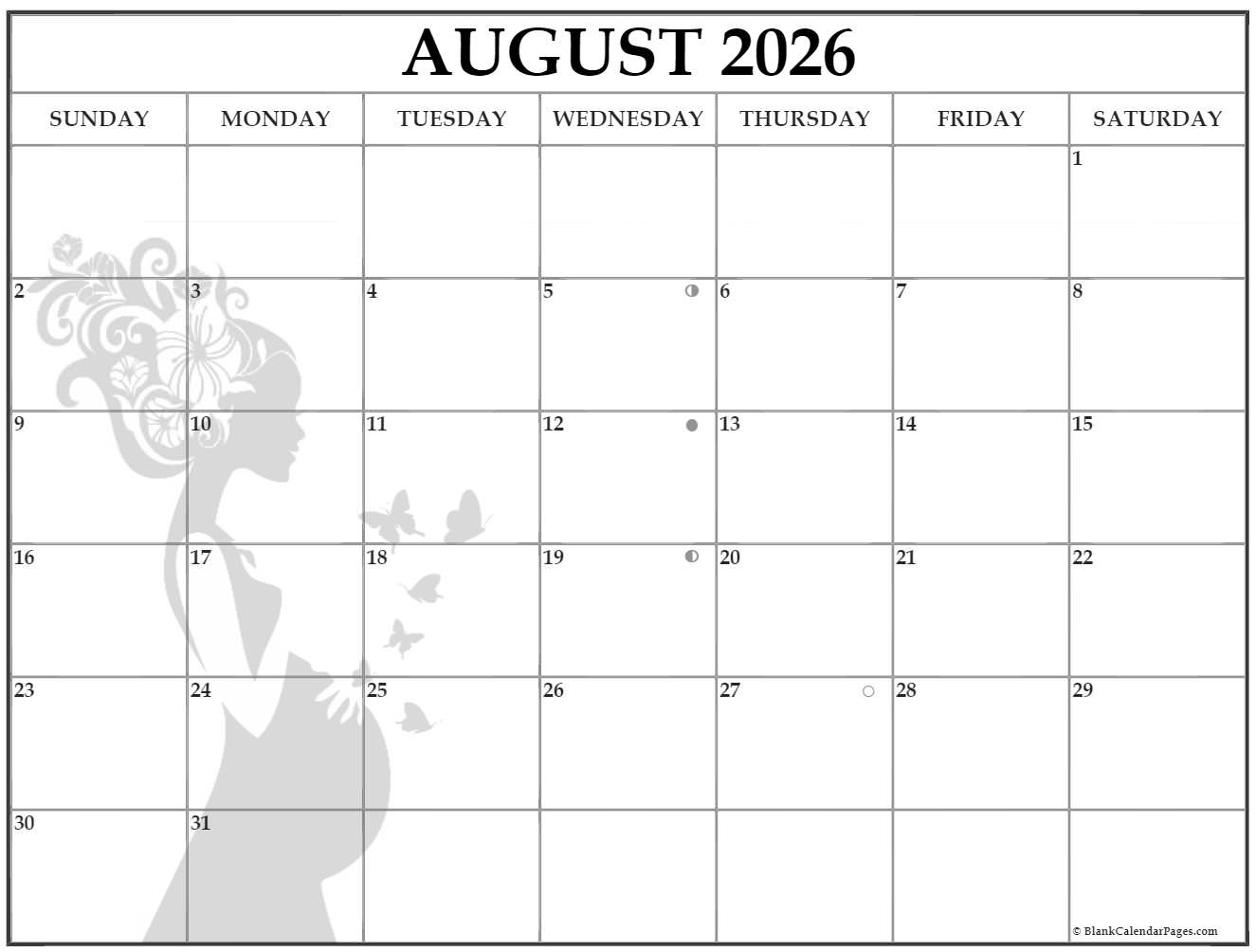Collection Of August 2026 Photo Calendars With Image Filters 