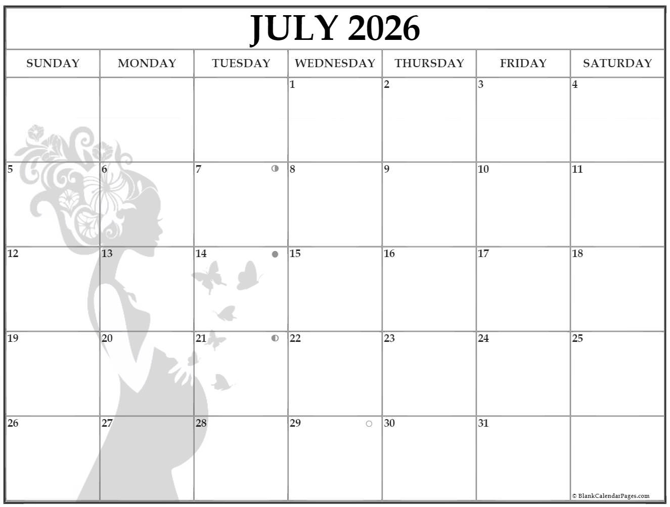 Collection Of July 2026 Photo Calendars With Image Filters 