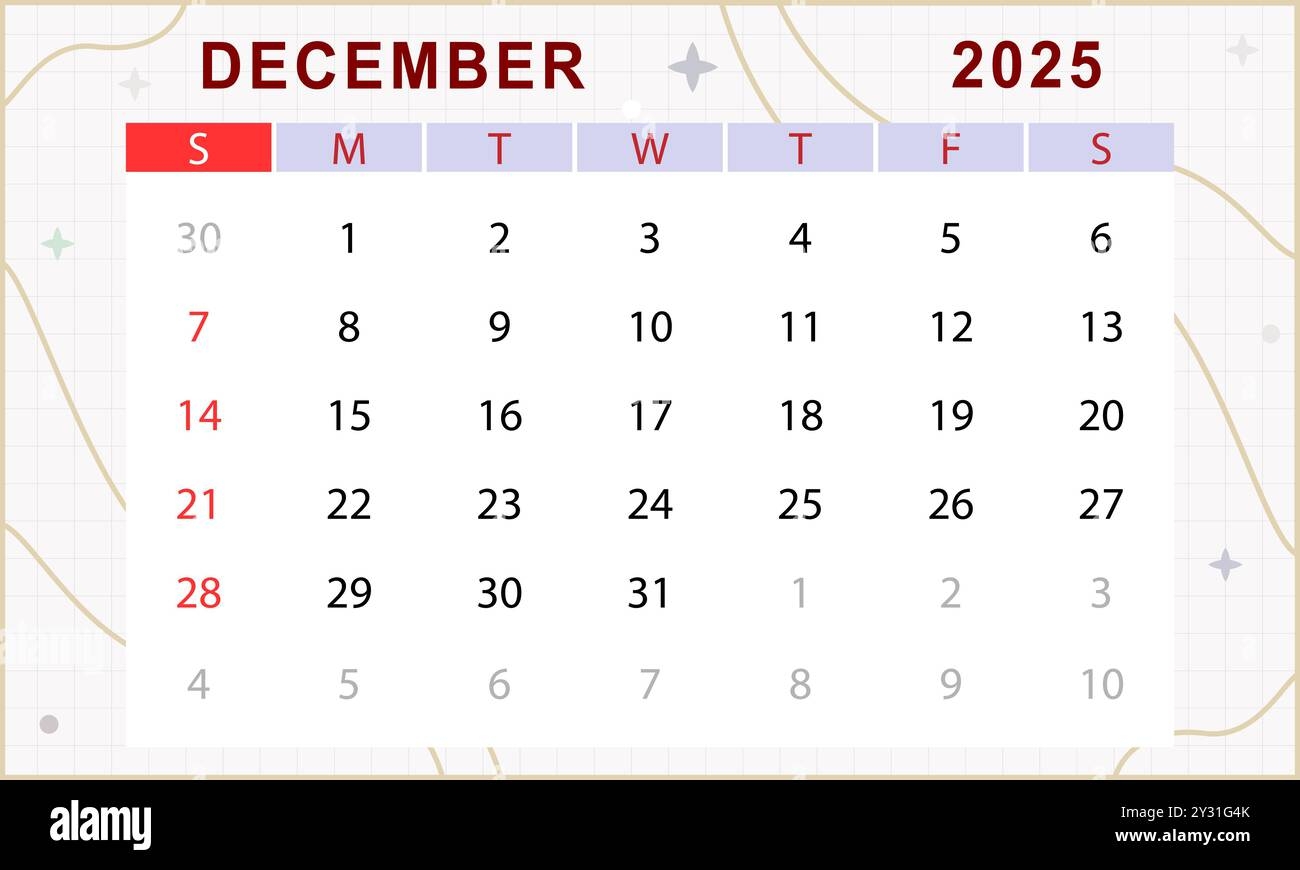Free Printable Monthly Calendar December 2025