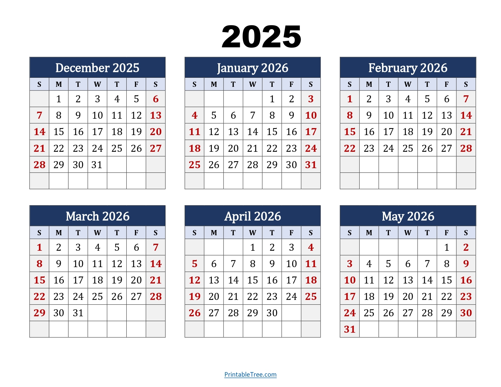 Calendar May 2026 Printable