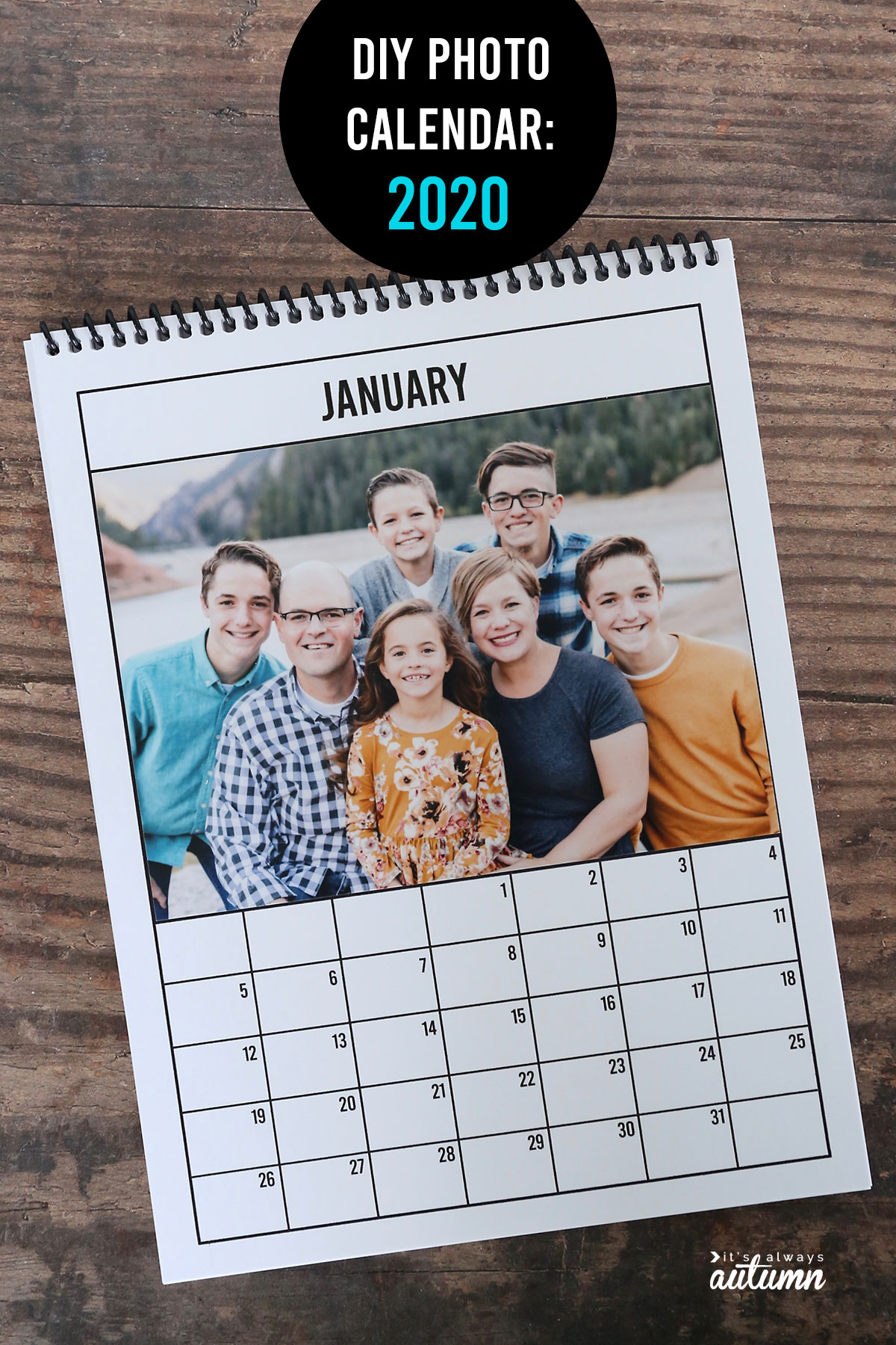 DIY 2020 Photo Calendar just Print Add Photos It s Always Autumn DIY 2020 Photo Calendar just Print Add Photos It s Always Autumn