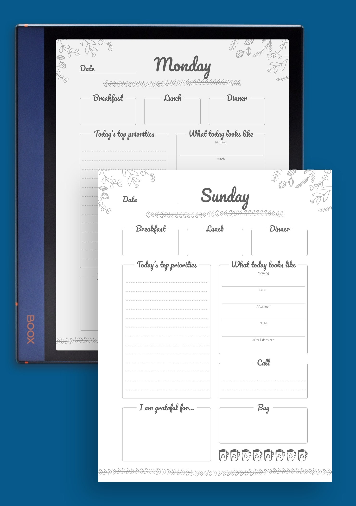 Download Printable 7 Days Weekly Planner PDF