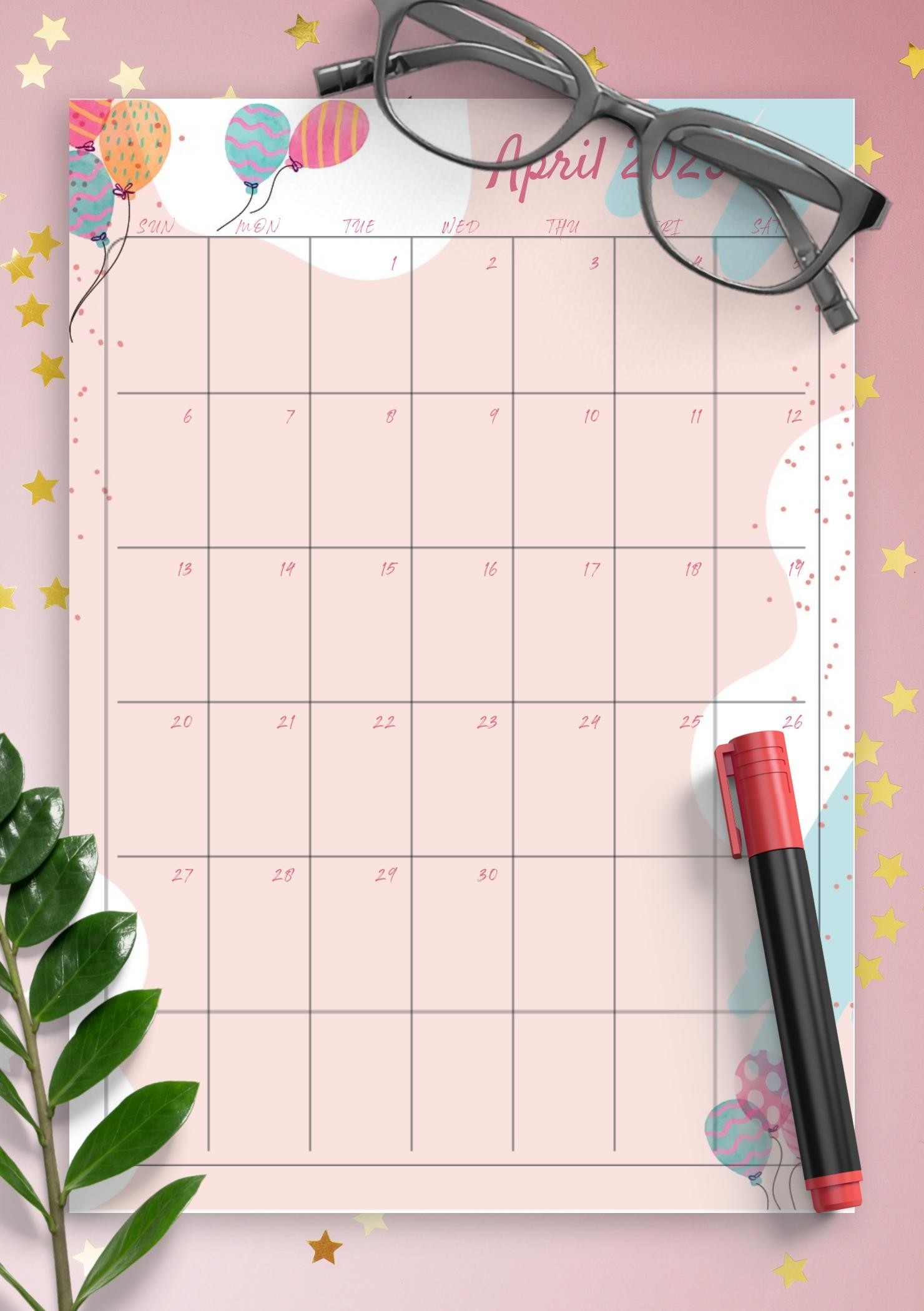 Printable Blank Calendar Pdf