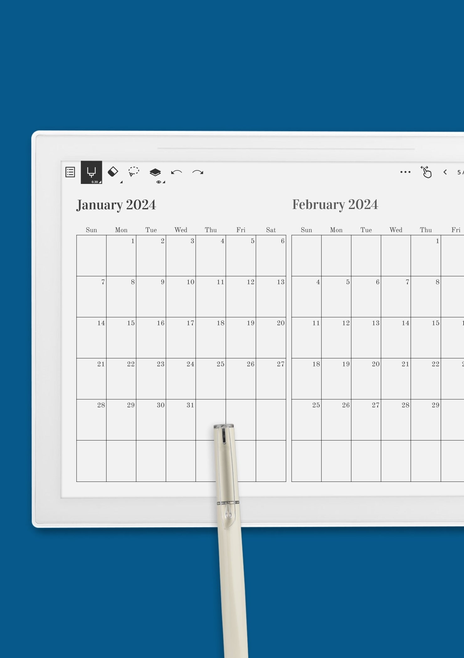 1 Month Printable Calendar