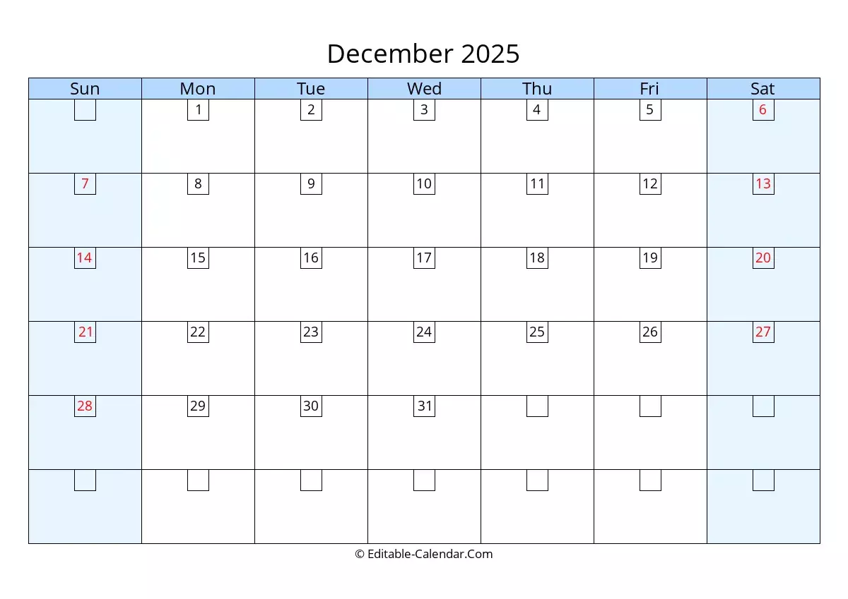 Printable November December 2025 Calendar