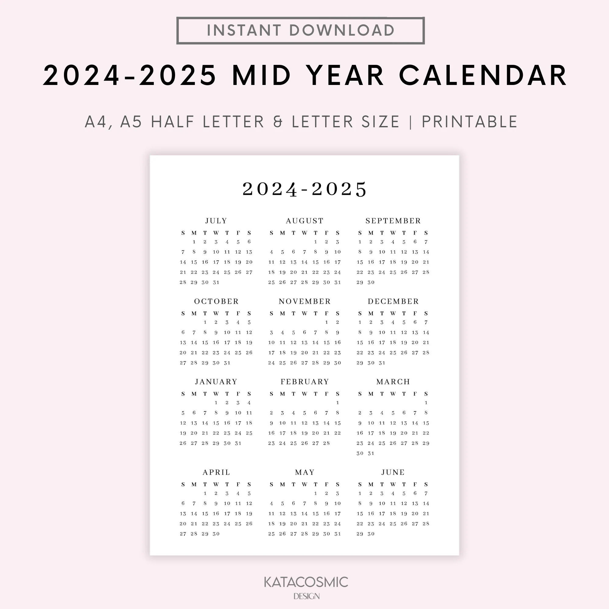 Editable School Calendar 2024 2025 Etsy Editable School Calendar 2024 2025 Etsy