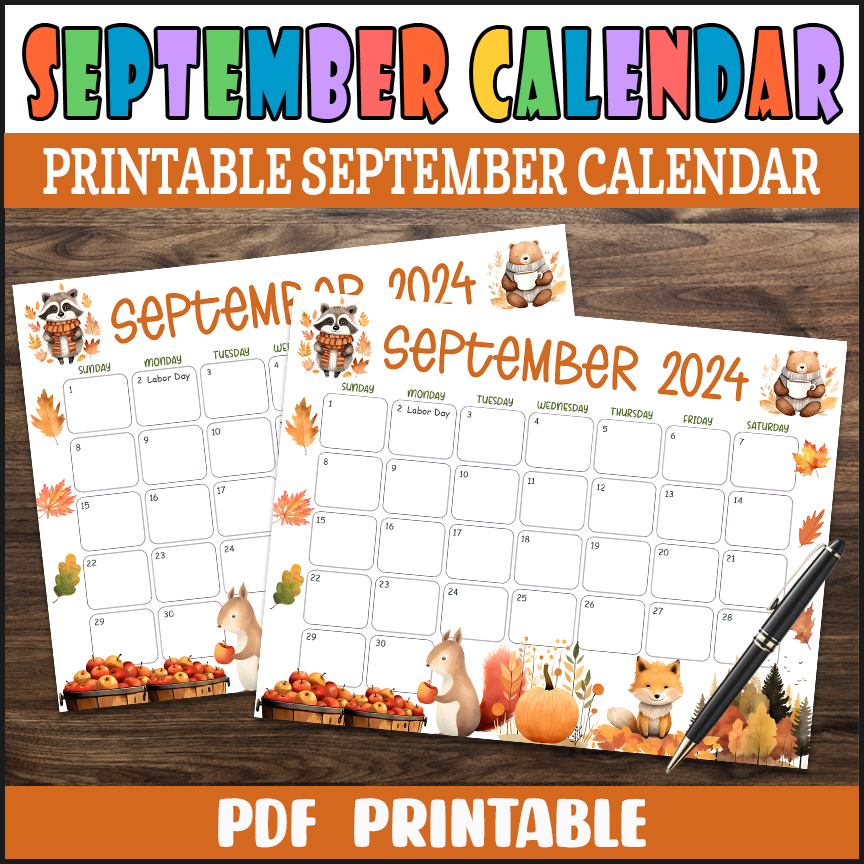 Printable September And October Monthly Calendar