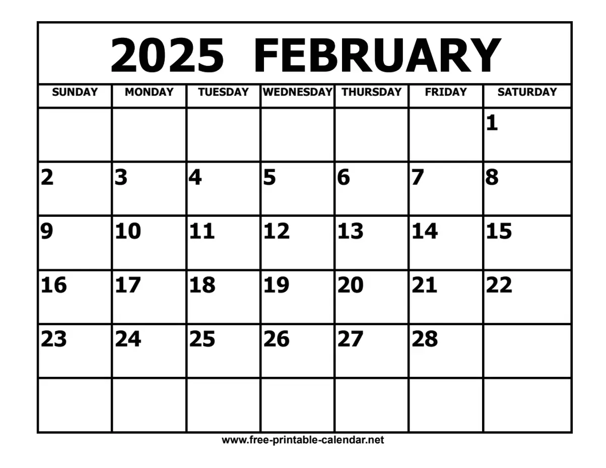 February 2025 Calendar
