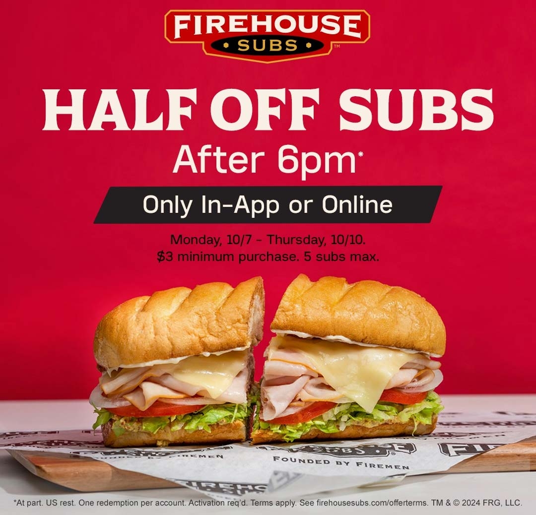 Firehouse Subs May 2025 Coupons And Promo Codes 