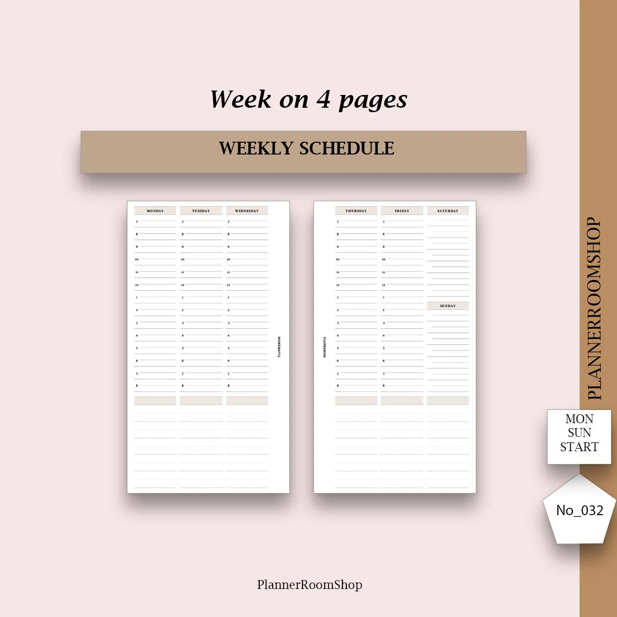 FRANKLIN COVEY Compact Printable Weekly Vertical On 4 Pages Undated Small Grid Inserts Franklin Covey Refill Printable FC Compact 032 Etsy