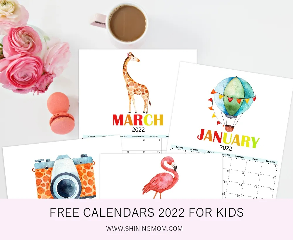 FREE 2022 Printable Calendar For Kids Cute And Fun Theme 