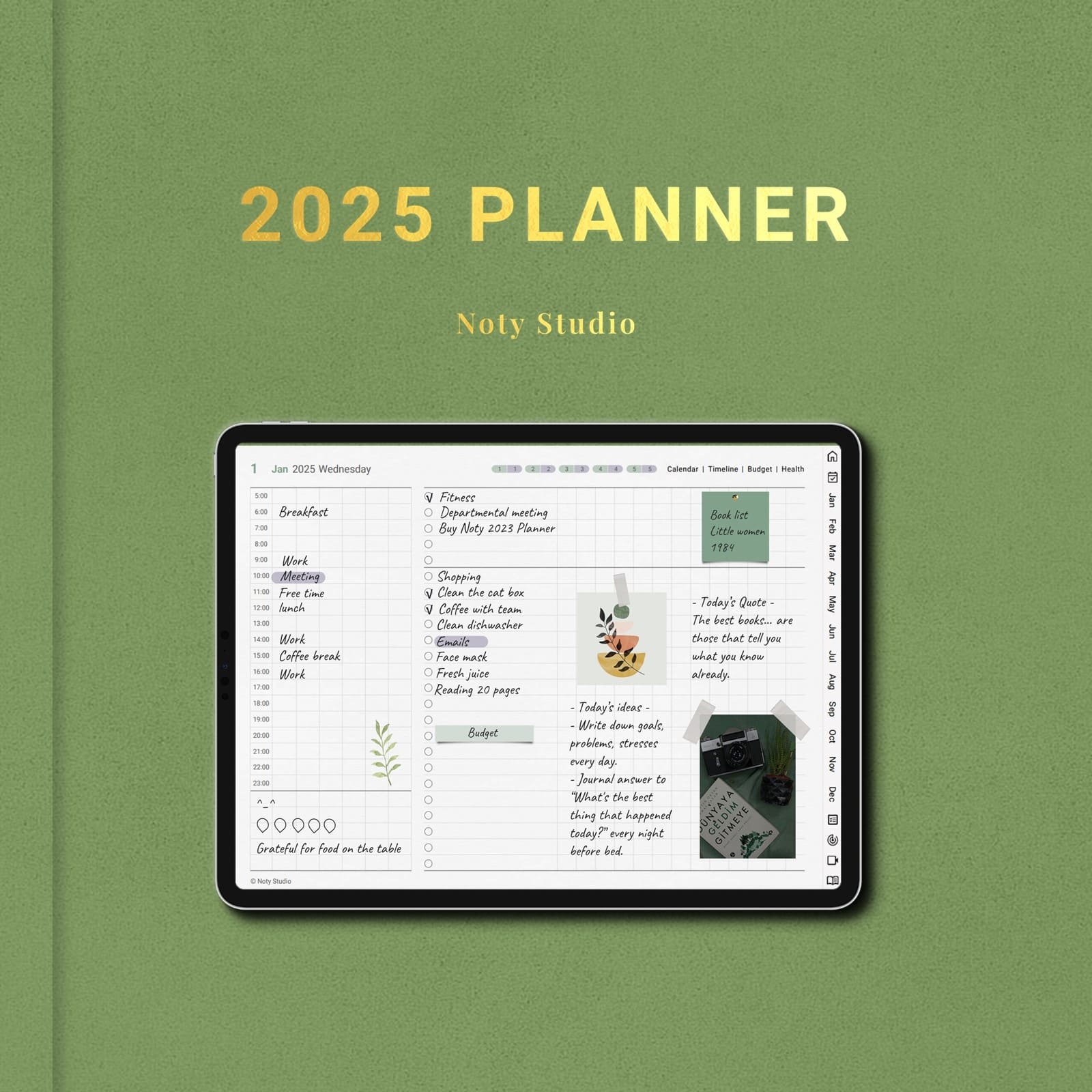 Free 2025 2026 Digital Planner Noty Studio