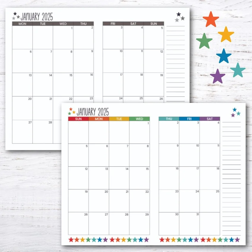 Small 2025 Calendar Printable