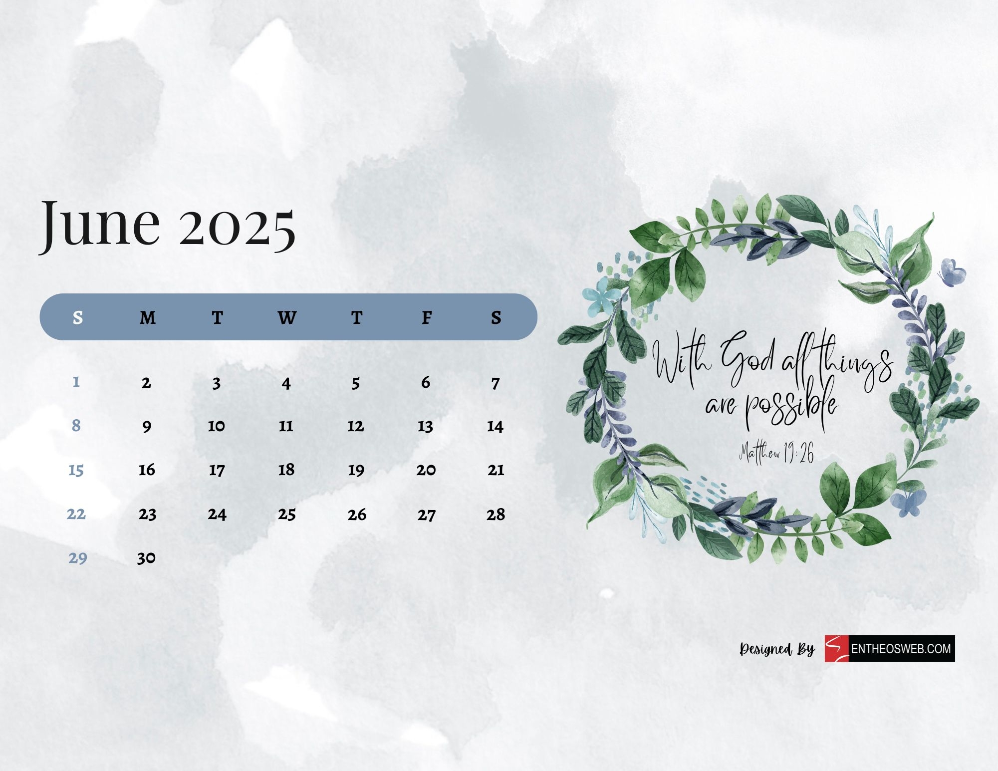 Free 2025 Christian Calendar Printable With Bible Verses EntheosWeb