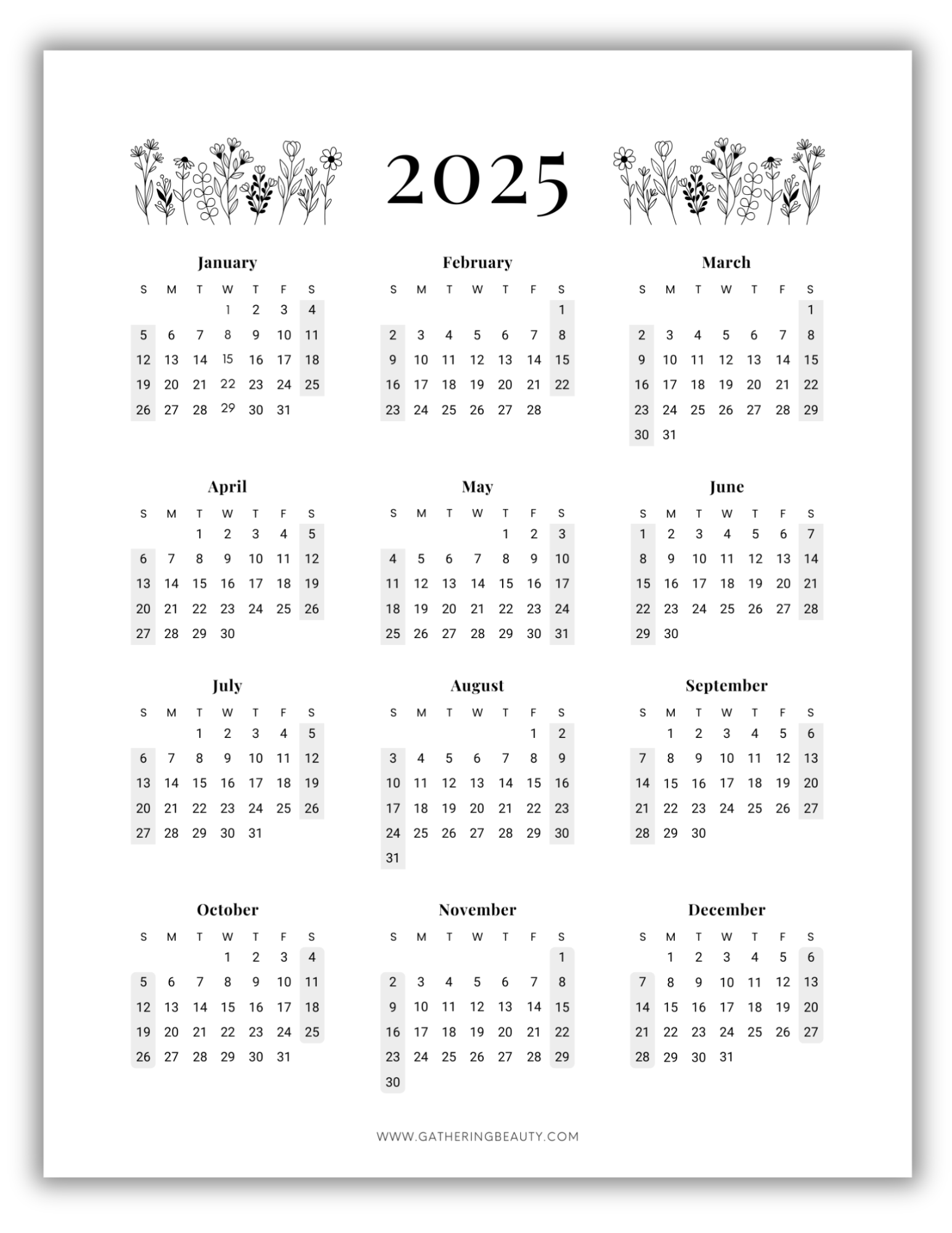 Printable Calendar 2025 Win