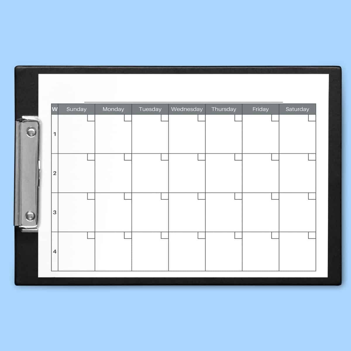 Multi Week Printable Calendar