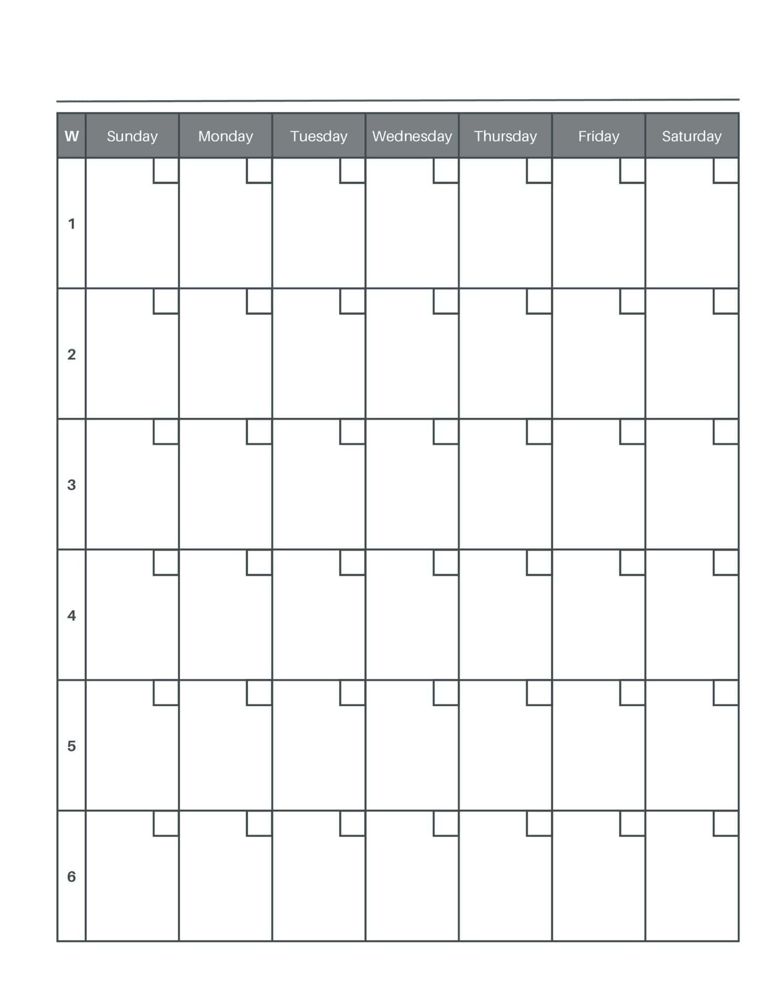 Free 6 Week Calendar Printable Free 6 Week Calendar Printable