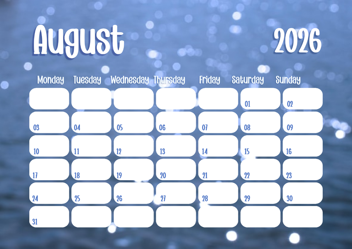 Free Beach August 2026 Calendar Template To Edit Online