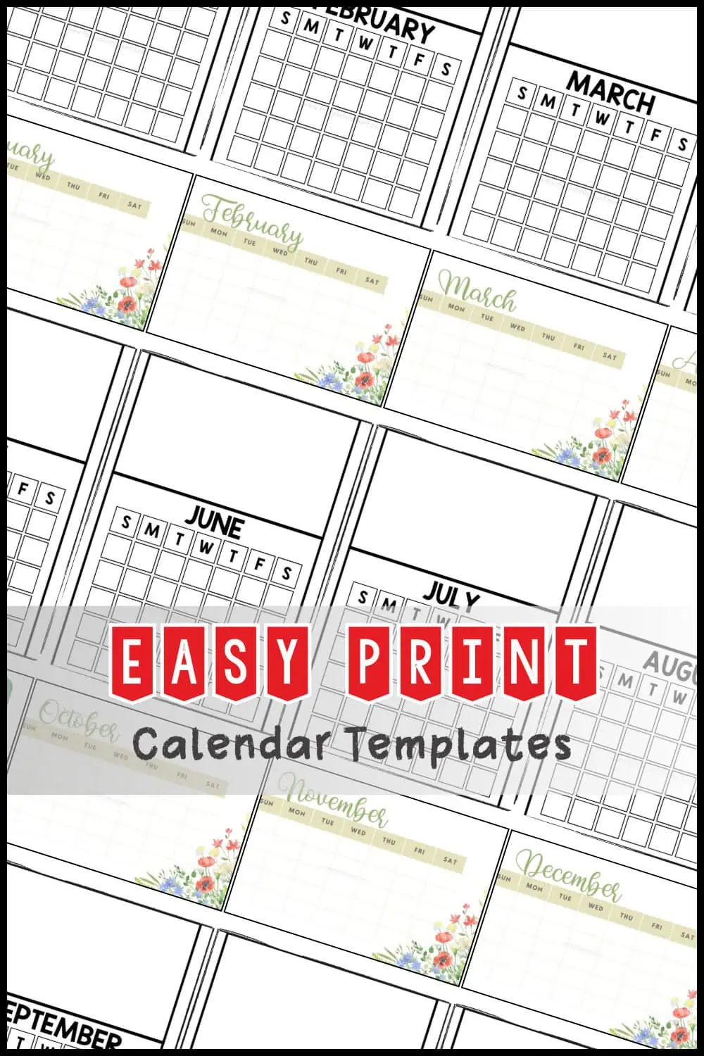 Easy Printable Calendar