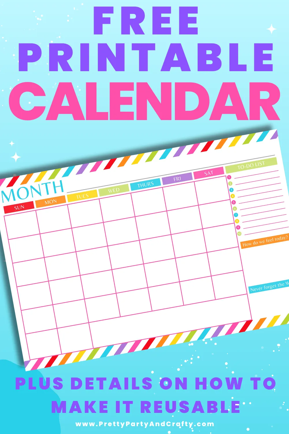 Printable Calendars Large Print Cute