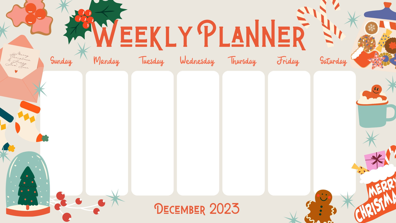 Free Custom Printable Christmas Calendar Templates Canva