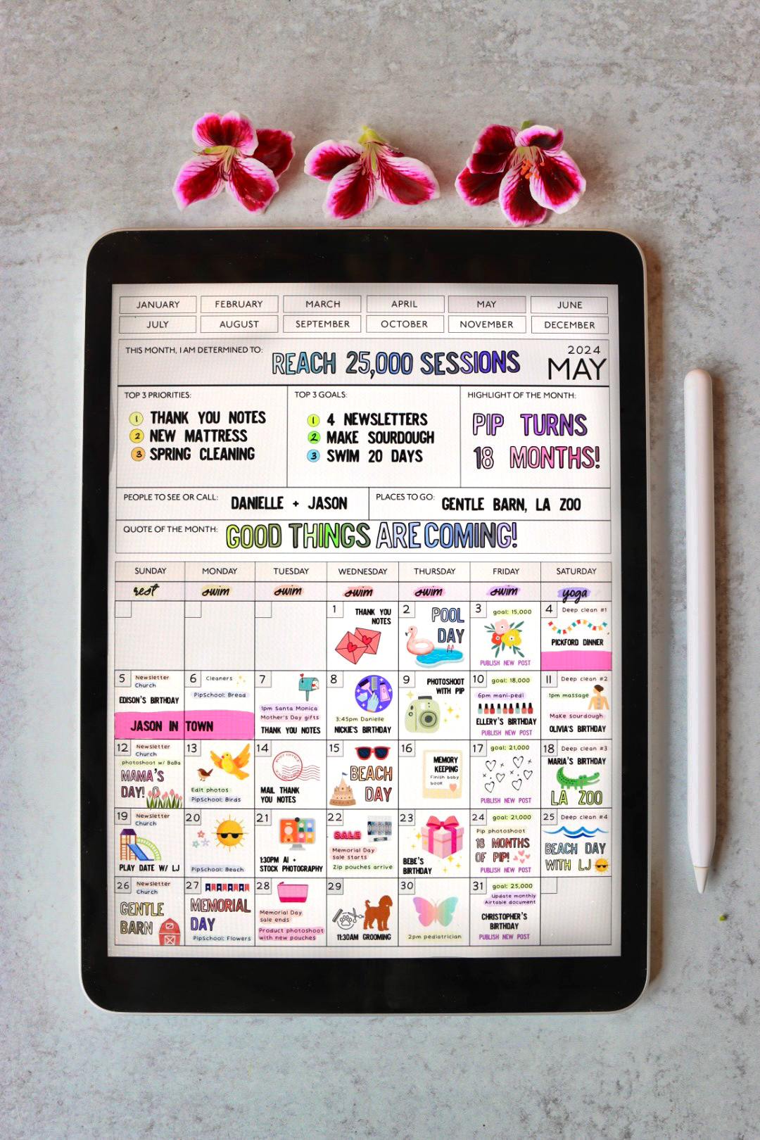 Free Digital Calendar Planner Monthly View With Hyperlinks The Holiday Mama
