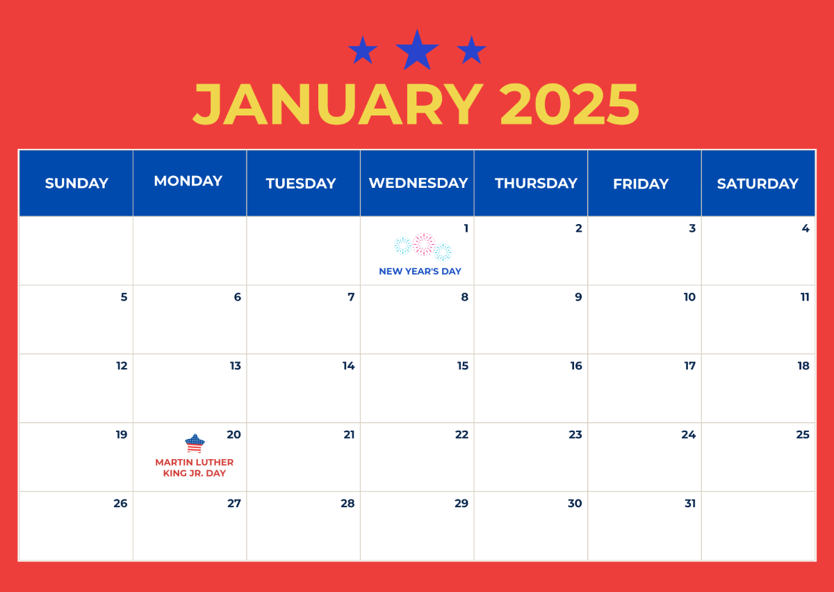 Free Us 2025 Calendar With Holidays Printable
