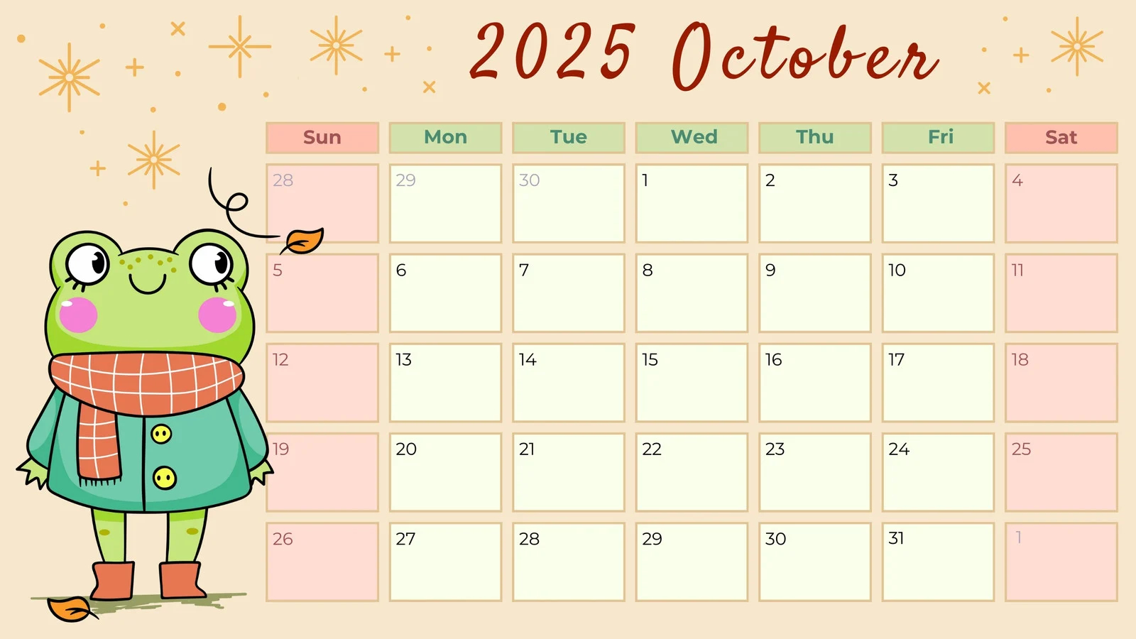 Free October 2025 Calendar Templates To Customize Canva